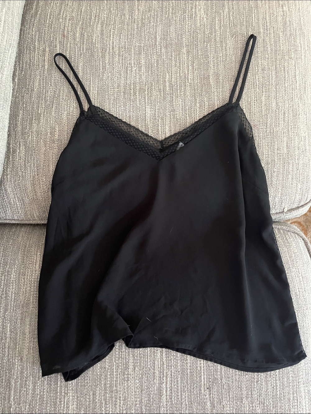 Forever 21 Black Lace V-Neck Satin Cami
